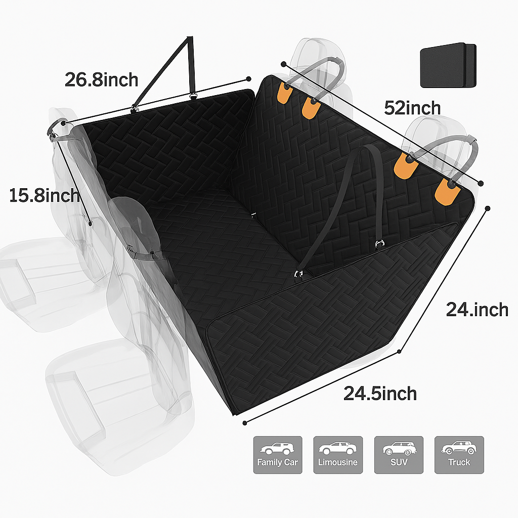 Dog Car Seat Extender Hammock | KRODEX Guard Pro