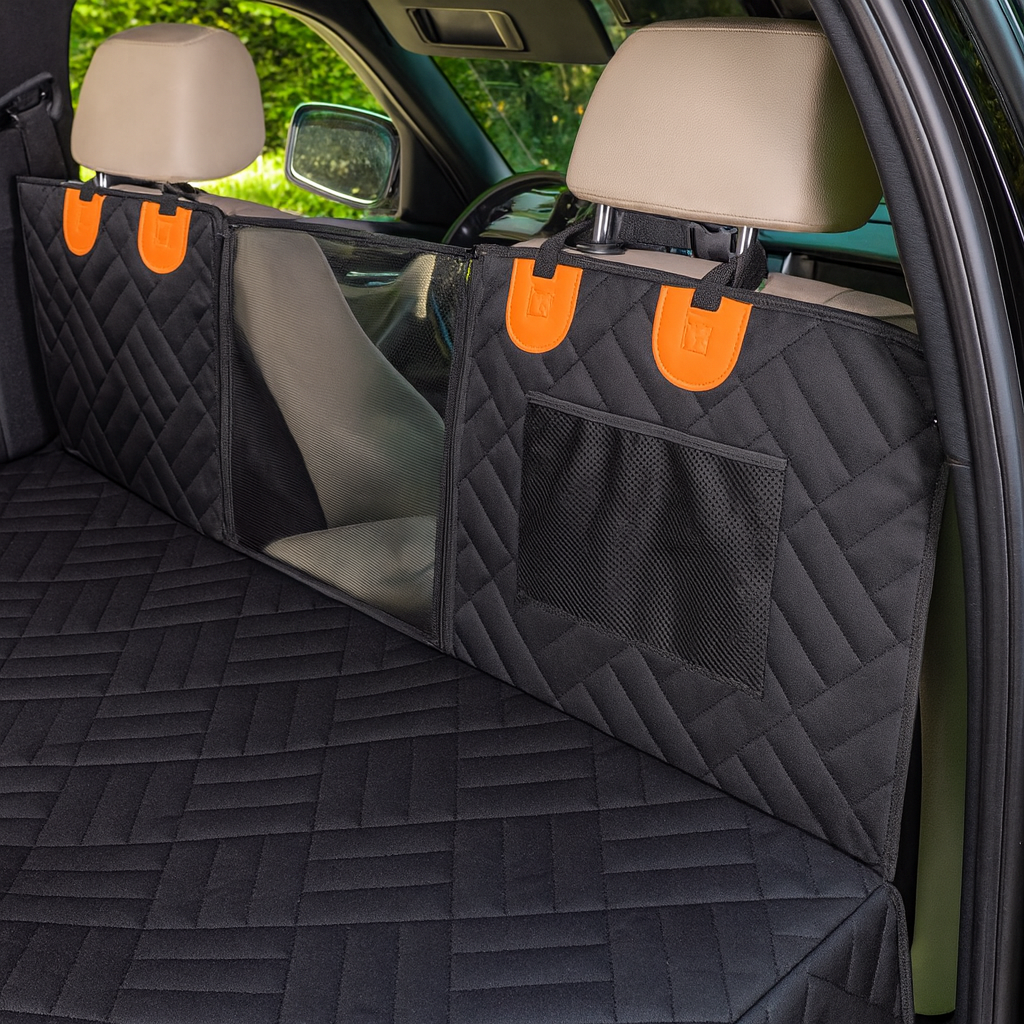 Dog Car Seat Extender Hammock – Waterproof Back Seat Cover & Protector for Large Dogs, SUV & Truck | KRODEX Guard Pro